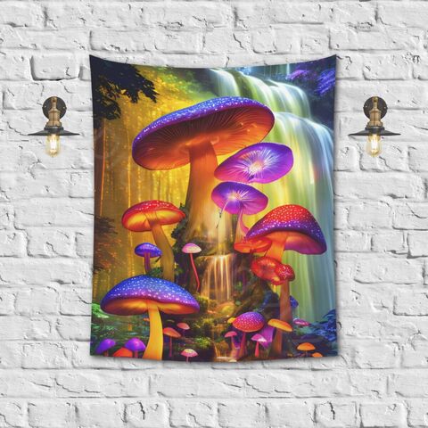 Mushroom,Wall,Tapestry,Magical,Fantasy,Forest,Art,Hanging,Waterfall,Magic,Decor,Large,Aesthetic,mushroom_wall_art,mushroom_tapestry,wall_hanging,magic_mushroom,mushroom_forest,aesthetic_tapestry,large_tapestry,bedroom_wall_decor,fantasy_wall_art,mushroom_wall,Psychedelic_Tapestry,Fairycore_decor,mushroom_decor