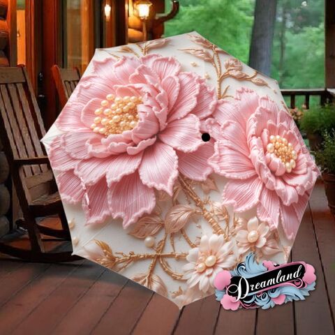 Flower,Umbrella,Pink,Gold,Art,Nouveau,Printed,Flowers,Floral,Parasol,Semi-Automatic,Waterproof,Foldable,rain_umbrella,sun_umbrella,uv_umbrella,blue_umbrella,stained_umbrella,travel_umbrella,unique_umbrella,gift_for_her,cute_umbrella,flower_umbrella,sun_parasol,pink_umbrella,gold_umbrella