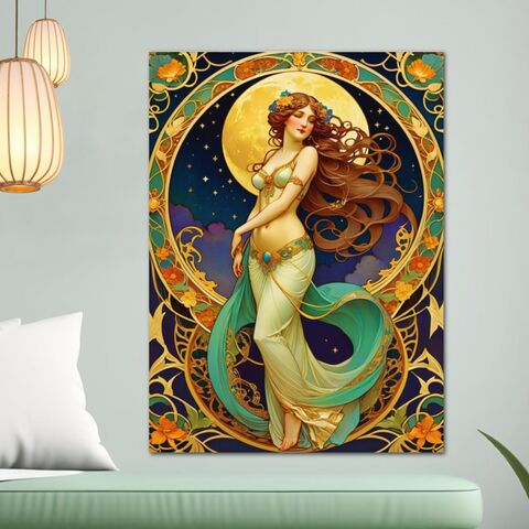 Art,Nouveau,Poster,Print,Boho,Lady,Moon,Goddess,Mucha,Inspired,Wall,New,Bohemion,Home,Decor,art_nouveau_print,art_nouveau_poster,mucha_print,mucha_poster,mucha_prints,mucha_moon_poster,mucha_moon,alphonse_mucha,mucha_wall_art,mucha_posters,gift_for_her,moon_poster,boho_wall_art