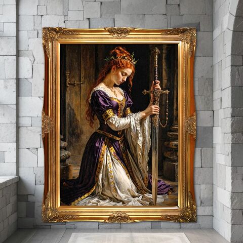 Medieval,Print,Royal,Woman,And,Sword,Painting,Dark,Academia,Wall,Art,Oil,Moody,dark_academia_decor,dark_academia_print,dark_moody_painting,lady_knight_print,lady_knight,knight_painting,medieval_print,medieval_painting,knight_print,medieval_decor,celtic_art,knight_art,woman_sword