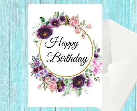 Purple,Floral,Greeting,Card,Happy,Birthday,Printable,Instant,Download,Digital,Blank,DIY,digital_download,printable_art,instant_download,greeting_card,printable_card,birthday_card,happy_birthday_card,blank_card,diy_card,blank_birthday_card,digital_card,download_card