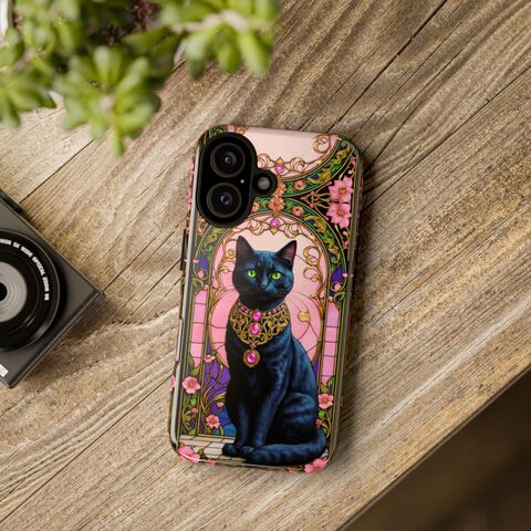 Pink,Cat,Phone,Case,Black,Witchy,Roses,Unique,Faux,Stained,Glass,Fits,iphone,16,15,14,13,Galaxy,S25,S24,S23,Pixel,And,More,stained_phone,stained_iphone,stained_glass_s25,stained_glass_s24,iphone_15_case,iphone_14_case,witchy_iphone,witchy_phone,magical_case,cat_phone_case,pink_phone_case,cat_iphone,iphone_16