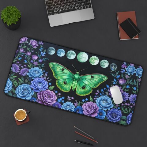 Luna,Moth,Moon,Phase,Desk,Mat,Office,Decor,Large,Gaming,Celestial,Mouse,Pad,Dark,Cottagecore,Witchy,Over,Garden,witchy_desk_mat,witchy_mouse_pad,witchy_mousepad,magic_desk_mat,gaming_desk_mat,large_desk_mat,purple_mousepad,office_gift,gift_for_her,dark_academia_desk,moon_desk_mat,moon_mouse_pad,purple_mouse_pad