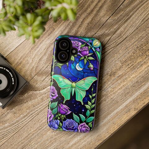Phone,Case,Luna,Moth,Moon,Phase,Witchy,Purple,Blue,Roses,Unique,Faux,Stained,Glass,Fits,iphone,16,15,14,13,Galaxy,S25,S24,S23,Pixel,And,More,stained_phone,stained_iphone,stained_glass_s25,stained_glass_s24,iphone_15_case,iphone_14_case,witchy_iphone,witchy_phone,magical_case,moon_phone,moon_iphone,cottagecore_case