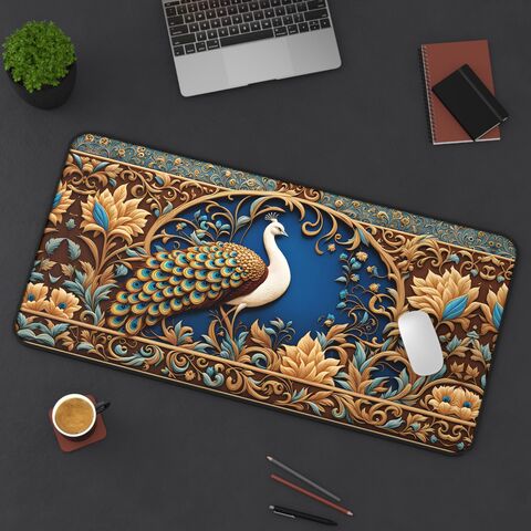 Cottagecore,Desk,Mat,Office,Decor,Large,Gaming,Mouse,Pad,William,Morris,Inspired,Peacock,Bird,Autumn,Fall,gaming_desk_mat,large_desk_mat,office_gift,gift_for_her,dark_academia_desk,cottagecore_decor,cottagecore_desk,cottagecore_mousepad,william_morris,morris_mousepad,autumn_desk_mat,fall_mousepad,valentines_gift