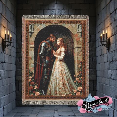 Knight,and,Lady,Medieval,Woven,Blanket,Tapestry,Wall,Hanging,Dark,Academia,Throw,Forest,Romantic,Cottagecore,Fantasy,Art,Decor,medieval_tapestry,wall_tapestry,woven_tapestry,woven_blanket,woven_throw,medieval_wall,medieval_decor,cotton_woven,medieval_throw,cottagecore_dark,knight_tapestry,medieval_print,knight_print