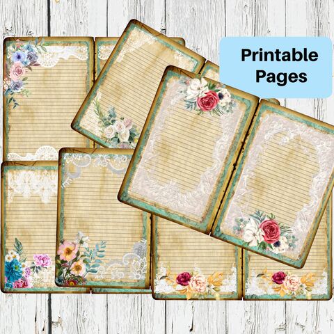 Lace,Journal,Pages,Vintage,Printable,Lined,Floral,Roses,5,x,7,Junk,Kit,Old,Fashion,Paper,Digital,Download,Images,Ephemera,vintage_printable,ephemera_journal,junk_journal,blank_pages,journal_pages,journal_kit,printable_journal,printable_pages,shabby,lined_pages,yvonne_preston,collage_papers,journal_supplies
