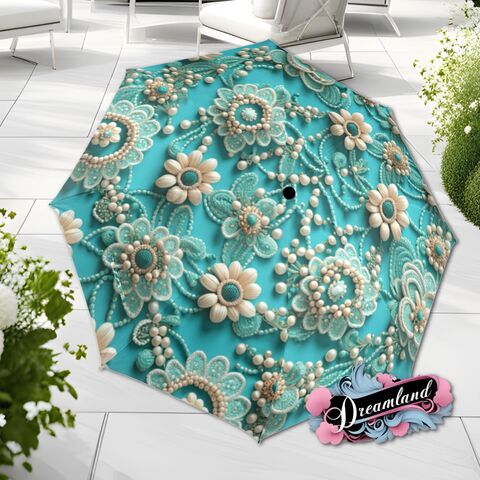 Umbrella,Blue,Flower,Art,Nouveau,Unique,Style,Printed,Faux,Beads,Parasol,Semi-Automatic,Waterproof,Foldable,rain_umbrella,sun_umbrella,uv_umbrella,travel_umbrella,unique_umbrella,gift_for_her,cute_umbrella,flower_umbrella,sun_parasol,japanese_umbrella,blue_umbrella,blue_parasol,sakura_umbrella