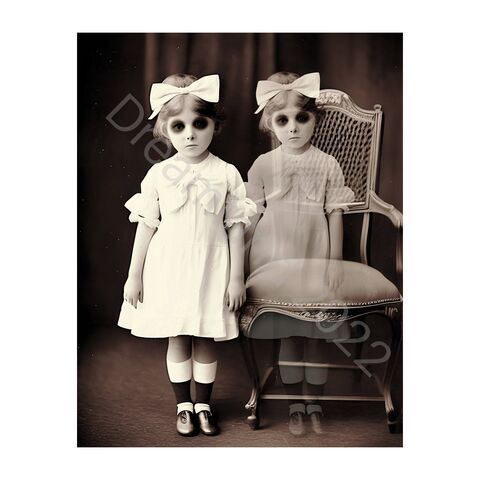 Creepy,Children,Girl,Vintage,Printable,Photo,Victorian,Ghost,Art,Halloween,Black,Eyes,Twin,Download,Wall,Scrapbook,Card,vintage_photo,scrapbooking_image,card_making,gothic_printable,halloween_printable,ghost_photo,creepy_photograph,scary_kids,horror_wall_art,black_eyed,creepy_twins,vintage_creepy_photo