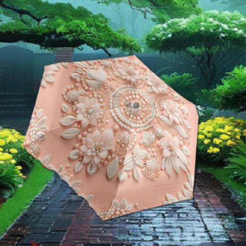 Peach,Salmon,Umbrella,Victorian,Inspired,Flowers,Parasol,Semi-Automatic,Waterproof,Foldable,sakura_umbrella,sun_parasol,uv_parasol,uv_umbrella,japanese_umbrella,pink_umbrella,peach_umbrella,rain_umbrella,flower_umbrella,pink_parasol,cute_umbrella,sun_umbrella,gift_for_her
