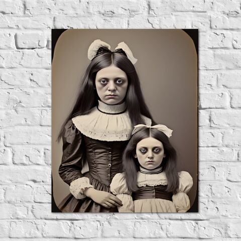 Creepy,Victorian,Sisters,Bizarre,Photo,Printable,Horror,Wall,Art,Print,Halloween,Scary,Instant,Download,scrapbooking_image,gothic_printable,halloween_printable,creepy_photograph,haunted_photo,halloween_art,wall_art_printable,halloween_print,haunted_art,vintage_creepy_photo,victorian_horror,digital_print