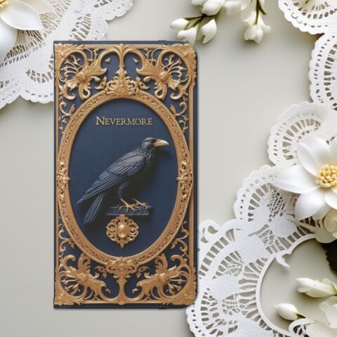 Raven,Book,Phone,Case,Wallet,Edgar,Allan,Poe,Witchy,Gothic,Dark,Flip,Card,Fits,iphone,16,15,14,Galaxy,S22,And,More,iphone_wallet,phone_case_wallet,iphone_15_case,iphone_14_case,iphone_16_case,book_phone_case,book_iphone,s22_case,gothic_iphone,mom_gift,raven_phone,raven_iphone,poe_iphone