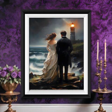 Oil,Painting,Print,Dark,Academia,Annabel,Lee,And,Edgar,Allan,Poe,By,The,Sea,Nocturne,Victorain,Moody,Wall,Art,dark_academia_decor,dark_academia_print,dark_academia_art,edgar_poe_print,halloween_decor,gothic_wall_art,gothic_print,gothic_painting,poe_painting,dark_moody_painting,annabel_lee,victorian_painting,victorian_print