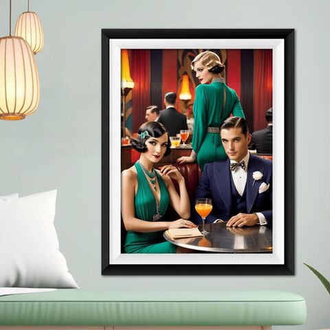 Speakeasy,Art,Deco,Woman,Man,Barware,Decor,Gatsby,Girl,1920s,Flapper,Style,Painting,Poster,Print,Wall,Retro,Home,art_deco_decor,art_deco_wall,art_deco_art,gatsby_girl_print,speakeasy_print,gatsby_poster,art_deco_poster,art_deco_print,retro_wall_art,retro_print,flapper_print,1920s_art,speakeasy_decor