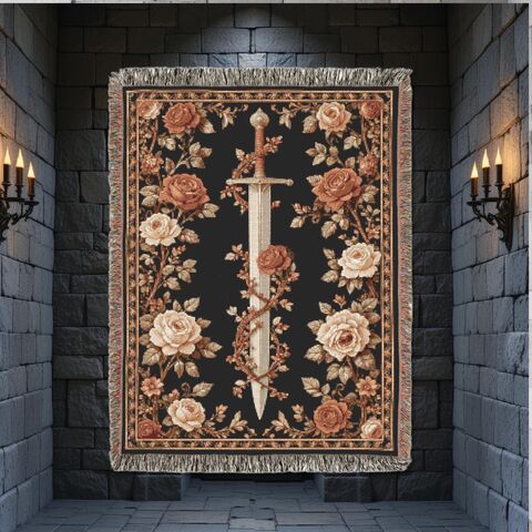 Medieval,Tapestry,Sword,Rose,Woven,Blanket,Wall,Hanging,Dark,Throw,Art,Decor,medieval_tapestry,wall_tapestry,woven_tapestry,woven_blanket,woven_throw,medieval_wall,medieval_decor,medieval_throw,freya_art,witchy_tapestry,medieval_sword,sword_tapestry,rose_tapestry