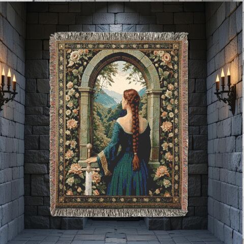 Warrior,Princess,Tapestry,Woven,Blanket,Camelot,Knight,Castle,Tower,Wall,Hanging,DarkThrow,Art,Decor,medieval_tapestry,wall_tapestry,woven_tapestry,woven_blanket,woven_throw,knight_tapestry,medieval_wall,medieval_decor,medieval_throw,castle_tapestry,warrior_tapestry,woman_knight,castle_wall_hanging