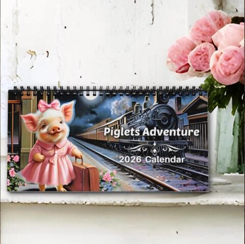 Piglet,Desktop,2026,Calendar,Spiral,Desk,Office,Home,Decor,Pig,Planner,desk_calendar,gift_office,christmas_gift,office_calendar,2026_calendar,retro_calendar,gift_for_her,office_decor,calendar_gift,pig_calendar,pig_decor,pig_gift,cute_calendar