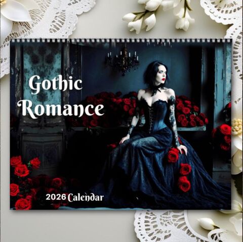 Gothic,Romance,2026,Wall,Calendar,Planner,Dark,Academia,Home,Office,Decor,christmas_gift,office_gift,gift_for_her,2026_calendar,gothic_2026_calendar,dark_2026_calendar,witchy_calendar,witchy_gift,academia_calendar,goth_desk_calendar,goth_wall_calendar,romance_calendar,gothic_romance