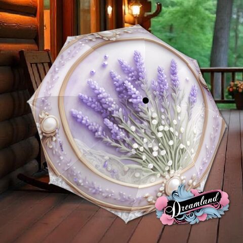 Purple,Lavender,Flower,Umbrella,Art,Nouveau,Style,Unique,Printed,Faux,Floral,Beads,Parasol,Semi-Automatic,Waterproof,Foldable,rain_umbrella,sun_umbrella,uv_umbrella,travel_umbrella,unique_umbrella,gift_for_her,cute_umbrella,flower_umbrella,sun_parasol,japanese_umbrella,purple_umbrella,lavender_umbrella,sakura_umbrella