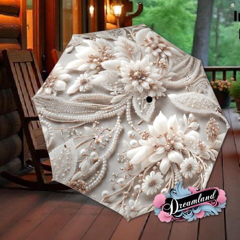 Gold,Silver,Gray,Umbrella,Flower,Floral,Art,Nouveau,Style,Printed,Faux,Beads,Parasol,Semi-Automatic,Waterproof,Foldable,rain_umbrella,sun_umbrella,uv_umbrella,travel_umbrella,unique_umbrella,gift_for_her,cute_umbrella,flower_umbrella,sun_parasol,japanese_umbrella,valentines_gift,gray_umbrella,gold_umbrella