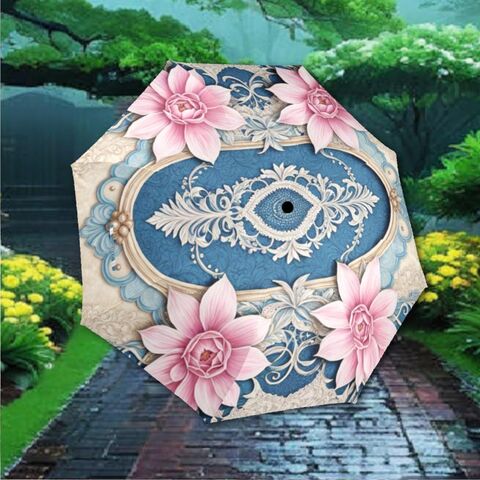 Romantic,Umbrella,Pink,Blue,Victorian,Inspired,Faux,Beaded,Parasol,Semi-Automatic,Waterproof,Foldable,rain_umbrella,sun_umbrella,uv_umbrella,travel_umbrella,pink_umbrella,blue_umbrella,victorian_umbrella,flower_umbrella,pink_parasol,gift_for_her,christmas_gift,folding_umbrella,boho_umbrella