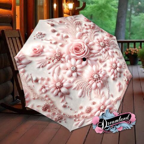 Pastel,Pink,Umbrella,Romantic,Flower,Floral,Art,Nouveau,Style,Printed,Faux,Lace,Parasol,Semi-Automatic,Waterproof,Foldable,rain_umbrella,sun_umbrella,uv_umbrella,travel_umbrella,unique_umbrella,gift_for_her,cute_umbrella,flower_umbrella,sun_parasol,japanese_umbrella,valentines_gift,pink_umbrella,pink_parasol