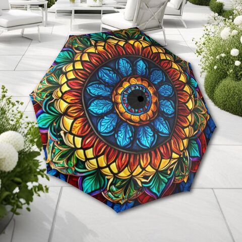 Mandela,Boho,Umbrella,Gothic,Flower,Rain,Sun,Parasol,Semi-Automatic,Waterproof,Foldable,boho_umbrella,rain_umbrella,uv_umbrella,sun_umbrella,travel_umbrella,blue_umbrella,unique_gift,gift_for_her,christmas_gift,blue_parasol,victorian_umbrella,waterproof_umbrella,cute_umbrella
