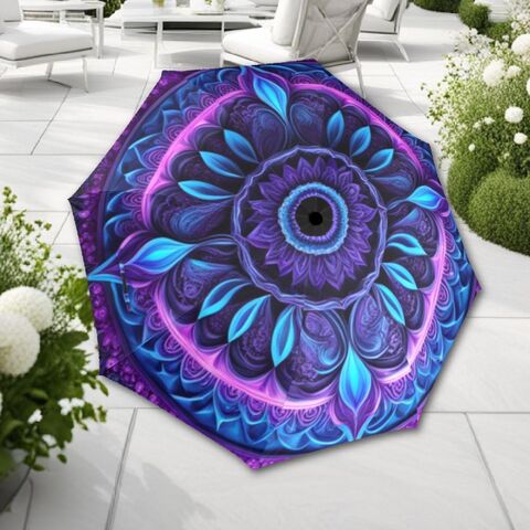 Blue,Purple,Boho,Umbrella,Gothic,Rain,Sun,Mandela,Parasol,Semi-Automatic,Waterproof,Foldable,rain_umbrella,sun_umbrella,uv_umbrella,boho_umbrella,unique_gift,unique_umbrella,purple_umbrella,blue_umbrella,gift_for_her,christmas_gift,travel_umbrella,foldable_umbrella,blue_parasol