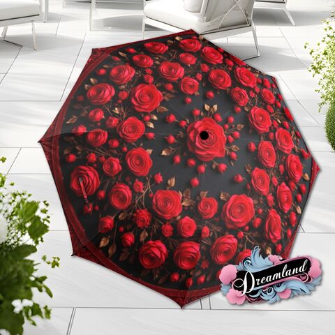 Red,Rose,Gothic,Black,Umbrella,Flower,Romantic,Art,Nouveau,Floral,Faux,Printed,Lace,Parasol,Semi-Automatic,Waterproof,Foldable,rain_umbrella,unique_umbrella,uv_umbrella,sun_umbrella,unique_gift,flower_umbrella,boho_umbrella,cute_umbrella,gift_for_her,gothic_umbrella,gothic_fashion,red_umbrella
