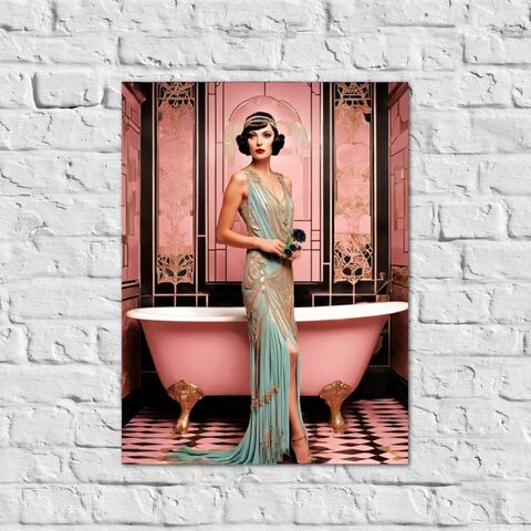 Pink,Bathroom,Print,Art,Deco,Gatsby,Girl,1920s,Style,Flapper,Powder,Room,Poster,Wall,Retro,Home,Decor,art_deco_decor,art_deco_wall_art,art_deco_print,art_deco_poster,art_deco_bathroom,bathroom_wall_art,bathroom_decor,pink_bathroom,gatsby_girl_print,gatsby_girl_poster,gift_for_her,retro_decor,retro_wall_art