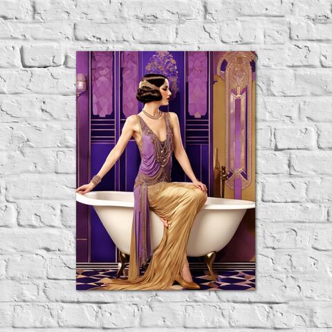 Bathroom,Print,Purple,Gold,Art,Deco,Gatsby,Girl,1920s,Style,Flapper,Powder,Room,Poster,Wall,Retro,Home,Decor,art_deco_decor,art_deco_poster,art_deco_print,art_deco_wall_art,bathroom_wall_art,bathroom_print,bathroom_art_deco,retro_decor,retro_print,gatsby_girl_print,gatsby_girl_poster,purple_bathroom,gift_for_her