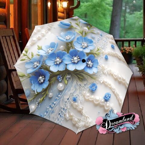 Romantic,Flower,Umbrella,Floral,Art,Nouveau,Style,Printed,Faux,Blue,Lace,Parasol,Semi-Automatic,Waterproof,Foldable,rain_umbrella,sun_umbrella,uv_umbrella,travel_umbrella,unique_umbrella,gift_for_her,cute_umbrella,flower_umbrella,sun_parasol,japanese_umbrella,valentines_gift,white_parasol,blue_umbrella