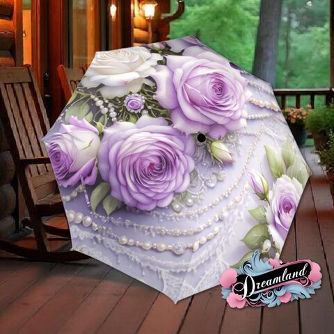 Purple,Rose,Umbrella,Floral,Art,Nouveau,Style,Printed,Faux,Lace,Flower,Parasol,Semi-Automatic,Waterproof,Foldable,rain_umbrella,sun_umbrella,uv_umbrella,travel_umbrella,unique_umbrella,gift_for_her,cute_umbrella,flower_umbrella,sun_parasol,japanese_umbrella,valentines_gift,white_parasol,purple_umbrella