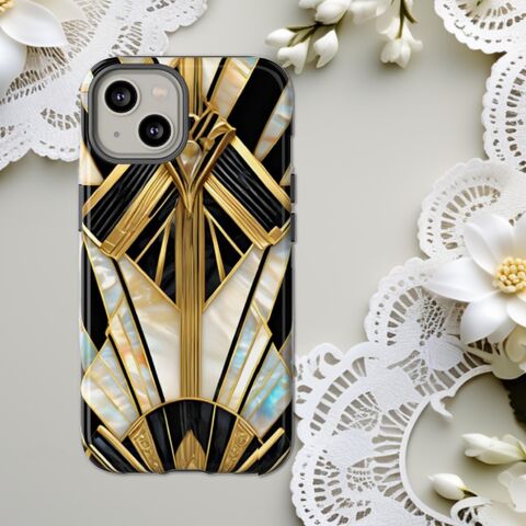 Gatsby,Art,Deco,Tough,Phone,Case,Black,Gold,Faux,Stained,Glass,Flower,iPhone,16,15,14,13,12,11,Galaxy,S24,S23,S22,And,More,stained_phone,stained_iphone,dragonfly_iphone,iphone_16,iphone_15,iphone_14,s24_case,s23_case,glass_iphone,art_deco_phone,deco_iphone,glass_csse,gatsby_iphone
