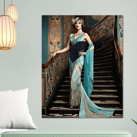 Gatsby,Girl,Showgirl,Art,Deco,Wall,Canvas,Poster,Print,Living,Room,Inspired,Painting,Mid,Century,Gold,Black,Tesl,art_deco_decor,art_deco_print,art_deco_wall_art,geometric_print,gatsby_decor,gatsby_print,framed_wall_art,framed_art_deco,gold_art_deco_art,mid_century_decor,art_deco_painting,gift_for_her,gatsby_girl