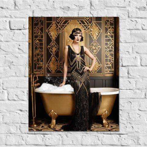 Gold,Art,Deco,Bathroom,Wall,Print,Gatsby,Girl,Speakeasy,Poster,Retro,Powder,Room,1920s,Style,Home,Decor,art_deco_decor,art_deco_print,art_deco_poster,art_deco_bathroom,bathroom_wall_art,art_deco_wall_art,gatsby_girl_print,gatsby_girl_poster,gift_for_her,retro_decor,retro_print,retro_bathroom,speakeasy