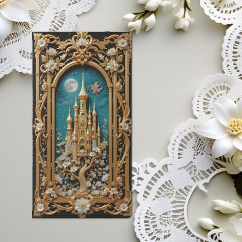 Book,Phone,Case,Magical,Fairy,Castle,Wallet,Witchy,Moon,Dark,Academia,Flip,Card,Fits,iphone,16,15,14,Galaxy,S25,And,More