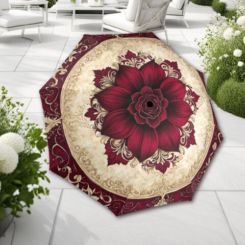 Beige,Red,Romantic,Umbrella,Victorian,Inspired,Burgundy,Faux,Beaded,Parasol,Semi-Automatic,Waterproof,Foldable,rain_umbrella,unique_umbrella,uv_umbrella,sun_umbrella,victorian_umbrella,unique_gift,gift_for_her,flower_umbrella,pink_parasol,boho_umbrella,cute_umbrella,red_umbrella,red_parasol