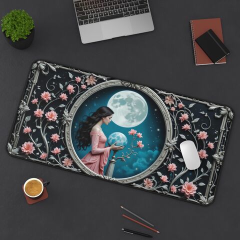 Celestial,Moon,Earth,Desk,Mat,Mousepad,Cute,Mother,Eart,Aesthetic,Art,Nouveau,Floral,Office,Decor,Large,Gaming,Pad,cottagecore_desk,office_decor,gift_for_her,office_gift,gaming_gift,floral_desk__mat,large_desk_mat,Celestial_desk,Celestial_mousepad,Celestial_mouse,moon_desk_mat,moon_mousepad,moon_mouse_pad