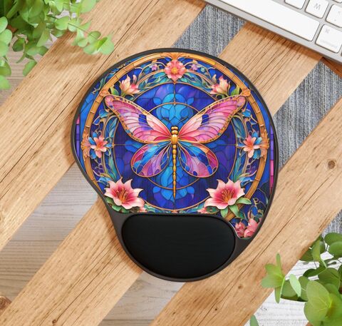 Butterfly,Mouse,Pad,With,Wrist,Rest,Faux,Stained,Glass,Cute,Pink,Blue,Office,Gift,Desk,Mat,Ergonomic,Home,Decor,Ergonomic_office,Ergonomic_mouse,glass_mouse_pad,glass_mousepad,butterfly_mouse,butterfly_mousepad,mouse_pad_wrist,wrist_mousepad,office_gift,gift_for_her,wrist_pad_desk,cute_mousepad,cute_mouse_pad