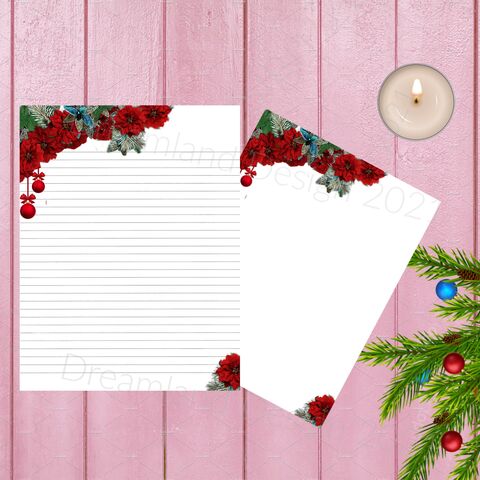 Christmas,Stationary,Flower,Printable,Blank,Digital,Writing,Paper,Red,White,Holiday,Floral,Lined,Note,Book,digital_download,junk_journal,blank_pages,journal_pages,lined_pages,writing_paper,digital_paper,christmas_paper,stationary_christmas,lined_paper,stationary,printable_stationary,floral_paper