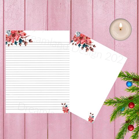 Paper,Christmas,Stationary,Note,Book,Printable,Blank,Digital,Writing,Holiday,Floral,Lined,Flower,Watercolor,digital_download,junk_journal,blank_pages,journal_pages,lined_pages,writing_paper,digital_paper,christmas_paper,stationary_christmas,lined_paper,stationary,printable_stationary,holiday_printable