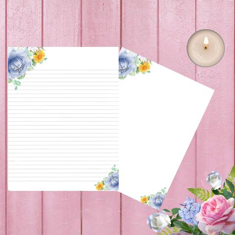 Printable,Blue,Rose,Stationary,Blank,Digital,Writing,Paper,Lined,Note,Book,Flower,Watercolor,junk_journal,blank_pages,journal_pages,lined_pages,writing_paper,digital_paper,lined_paper,stationary,printable_stationary,floral_paper,floral_stationary,flower_stationary,journal_supplies