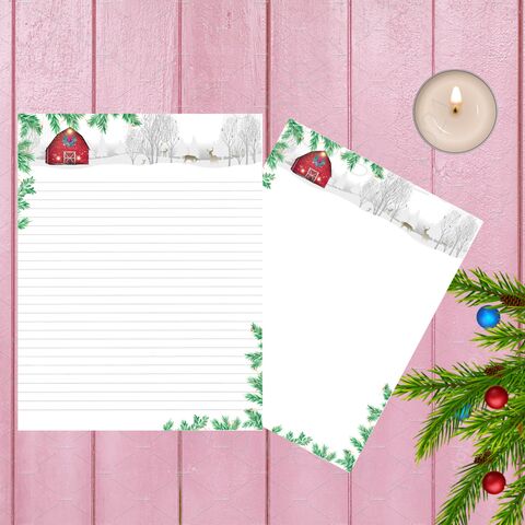 Rustic,Christmas,Stationary,Printable,Barn,Deer,Blank,Digital,Writing,Paper,Holiday,Lined,Note,Book,Watercolor,Roses,digital_download,junk_journal,blank_pages,journal_pages,lined_pages,writing_paper,digital_paper,christmas_paper,stationary_christmas,lined_paper,stationary,printable_stationary,rustic_christmas