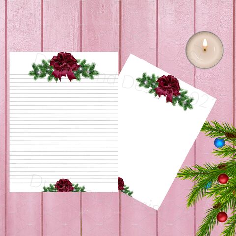 Holdiay,Printable,Christmas,Stationary,Blank,Writing,Paper,Red,White,Holiday,Floral,Lined,Note,Book,Flower,Watercolor,Roses,digital_download,junk_journal,blank_pages,journal_pages,lined_pages,writing_paper,digital_paper,christmas_paper,stationary_christmas,lined_paper,stationary,printable_stationary,floral_paper