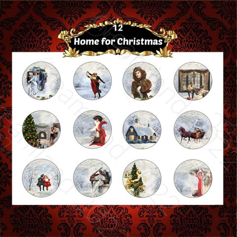 Christmas,Circles,Tags,2.5,Inch,Vintage,Retro,Home,For,Holidays,Printable,Gift,Cupcake,Party,Supplies,Ornaments,Scrapbooking,Download,digital_download,vintage_printable,christmas_tags,christmas_ornaments,retro_christmas,2_inch_circle,retro_printable,printable_christmas,gift_tag,snowman_printable,printable_tag,harrison_fisher,vintage_christmas