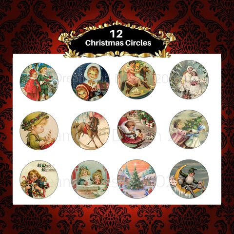 Retro,Christmas,Circles,Vintage,Rocking,Horse,Drummer,Boy,Printable,For,2.5,Inch,Gift,Tags,Cupcake,Ornaments,Scrapbooking,Digital,Download,digital_download,vintage_printable,christmas_tags,christmas_ornaments,retro_christmas,2_inch_circle,retro_printable,printable_christmas,kitten_printable,gift_tag,printable_tag,vintage_christmas,christmas_clip_art