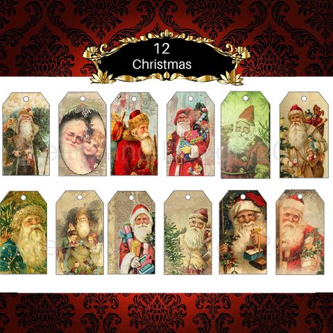 Vintage,Santa,Tags,Printable,Christmas,Gift,Holiday,Junk,Journal,Digital,Download,Clip,Art,Ornament,Hang,Tag,Presents,vintage_printable,vintage_clip_art,christmas_tags,collage_christmas,retro_printable,printable_christmas,printable_tags,gift_tag,christmas_clip_art,printable_tag,vintage_santa,junk_journal,ephemera