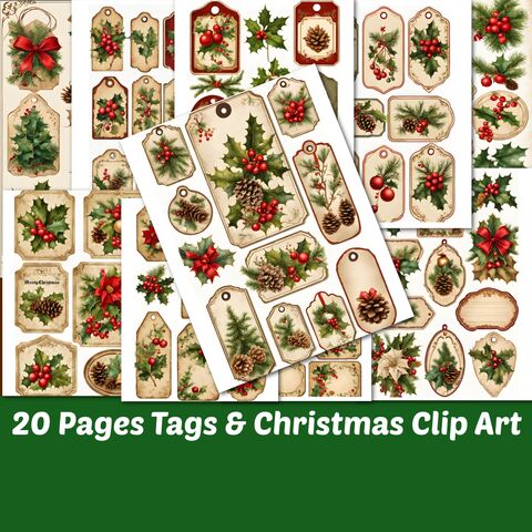 20,Pages,Vintage,Victorian,Christmas,Tags,Printable,Gift,Holiday,Junk,Journal,Digital,Download,Clip,Art,Hang,Tag,Presents,vintage_clip_art,christmas_tags,collage_christmas,printable_christmas,printable_tags,gift_tag,christmas_clip_art,printable_tag,junk_journal,ephemera,victorian_christmas,junk_journal_kit,journal_tags