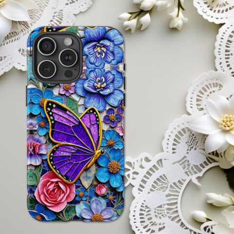 Butterfly,Tough,Case,Purple,Rose,Mosaic,Pink,iphone,16,15,14,13,S25,S24,S23,S22,stained_glass_phone,stained_glass_iphone,mosaic_phone_case,iphone_16_case,iphone_15_case,s24_case,s23_case,gift_for_her,s25_case,butterfly_phone,butterfly_iphone,mosaic_iphone,purple_phone